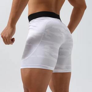 Shorts de Compresión Deportivos de Secado Rápido para Hombre, al por Mayor, Personalizados, de Alta Elasticidad, Largo Medio, Cinco Puntos, Cintura Elástica, Color Sólido - Product Image 6