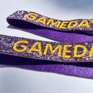 College Gameday Florida State Seminoles Beaded Strap Custom Handmade Bag Strap Adjustable Embroidery <b>Purse</b> Shoulder <b>Belt</b> Fashion - Product Image 1