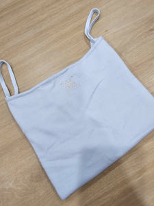 Moda Casual Playa Verano Sin mangas Color Blocking Sweater Knit Top Shirt y Knit Shorts - Product Image 3