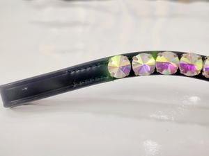 Diadema de Diamantes Multicolores Hecha a Mano con Cristales Ligeros, Elaborada en Cuero Italiano, Elegante Accesorio Ecuestre para Caballos - Product Image 2