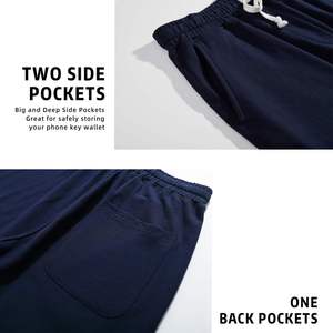 OEM Custom Logo Embroidery Print 8-Inch Cotton Athletic Casual Winter Woven <b>Shorts</b> for <b>Men</b> Anti-Wrinkle Flat Front Style - Product Image 4