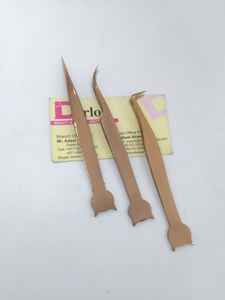 แหนบขนตาพลาสม่าสีโรสโกลด์แหนบปรับแต่งโลโก้ได้ตามต้องการ - Product Image 3