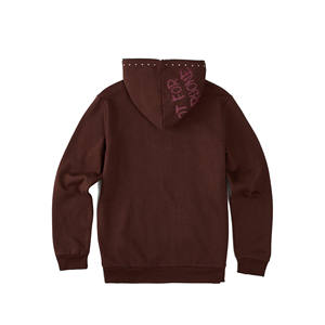 Vente en gros de sweats à capuche vieillis personnalisés vêtements de rue surdimensionnés avec strass délavés à l'acide sweats à capuche en denim d'hiver avec fermeture éclair au visage - Product Image 5