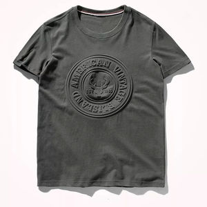 Vente en gros 100% coton T-shirt personnalisé imprimé en relief 3D pour hommes vêtements d'été de haute qualité avec stock en vrac mélange de vêtements - Product Image 2