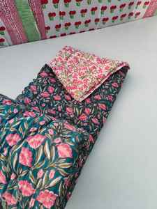 Couvre-lit en tissu imprimé à la main, couverture douillette, literie, textile de maison pour la chambre à coucher - Product Image 6