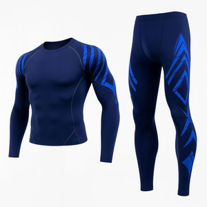 Ensemble short et rashguard personnalisé haute performance MMA BJJ, équipement de compression extensible, séchage rapide, respirant, logo frontal, Spandex/Nylon - Product Image 2