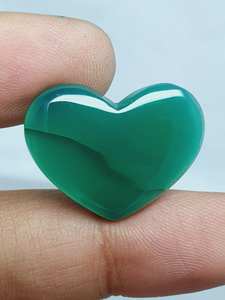 Grado superior 100% ónix verde Natural facetado a mano tallado en forma de corazón piedra preciosa fabricación de joyas 10mm ónix verde piedra preciosa suelta a granel - Product Image 4