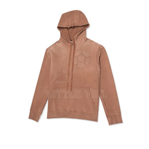 Ropa de calle de alta calidad para hombres, nueva moda, Sudadera con capucha desteñida al sol, 100% algodón, forro polar de invierno, patrón sólido, ODM Direct Plain Digital - Product Image 1