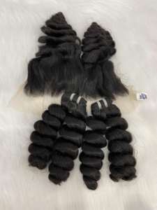 ช่อต่อผมบริสุทธิ์ลอนผมหยิกเวียดนามลอนยาว8 "-30" จาก2023 - Product Image 5