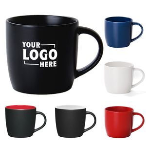 Custom Logo Printed Porcelain Mug Personalized Gift Red Black Cafe Brand Promotional Ceramic Coffee Cup Mug