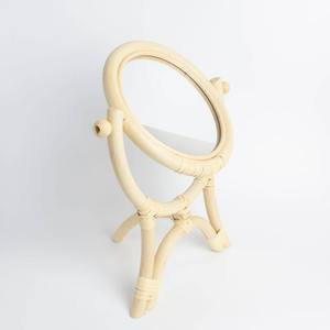 Miroir de bureau réglable miroirs en rotin fabriqués à la main pour maquillage chambre décoration intérieur meilleur vendeur de meubles - Product Image 1