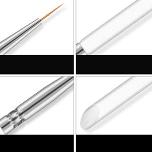 Vente en gros de stylos pour ongles acrylique transparent à long manche stylo de peinture set de stylos pour ongles - Product Image 3
