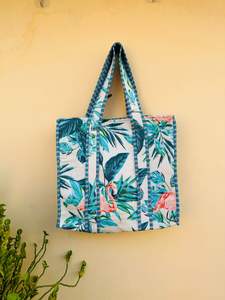 100 % Indian Cotton <b>Quilted</b> Mini Shoulder Bag Women Small Shopping Bags Women Grocery Storage Bag Gift for Her - Product Image 6