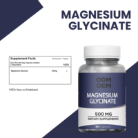 Magnesium Malate Premium 500mg 60-Kapsul Label Pribadi OEM ODM Suplemen Mineral Mendukung Produksi Energi Otot