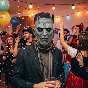 Máscara de Látex de Frankenstein Personalizable, Suministros para Halloween y Fiestas, para Festivales y Eventos - Product Image 1