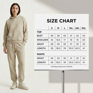 Ensemble de survêtement en molleton français chaud pour femmes, sweat-shirt à capuche et pantalon de jogging, vêtements décontractés de rue, coupe ample et confortable, pour la maison et l'extérieur - Product Image 5