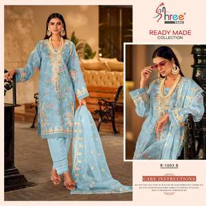 Robe de costume de créateur Salwar Kameez, entièrement brodée, vêtements de fête de travail, vêtements de mariage, vêtements traditionnels - Product Image 3