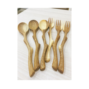 ช้อนไม้สำหรับทำอาหารด้ามยาวเครื่องใช้ที่ทำจากไม้สำหรับซุปผสมและเสิร์ฟ-เหมาะสำหรับบ้านและร้านอาหาร - Product Image 1