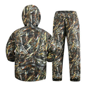 Lightweight Waterproof Camo Rain Suit for Men and <b>Women</b> All-<b>Weather</b> Outdoor Protection - Product Image 2