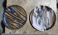 Offre Spéciale – Assiette Vintage en Bois Recyclé et Récupéré, Écologique, Durable, Non Toxique, en Résine Solide Effet Branche de Teck, pour la Maison