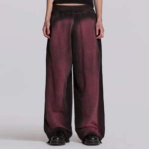 Pantalon de jogging pour homme 100% coton, taille mi-haute, logo brodé à la taille, décontracté, ample, écologique, séchage rapide, molleton, style urbain - Product Image 1