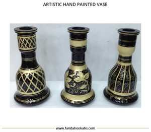 Vase de luxe en verre égyptien de haute qualité peint à la main Technique de miroir de style artistique unique pièce décorative vraiment unique - Product Image 3