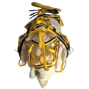 Ensemble de conduite de cheval élégant et durable Harnais de cheval en nylon jaune et noir avec mèches de fer gratuites Attelage rapide - Product Image 2