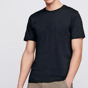 Support Black Color Personalizar Precio barato Impresión Algodón Formal Punto Deportes Secado rápido Camiseta de manga corta para hombre - Product Image 5