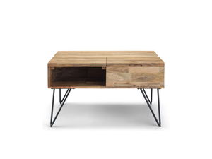 Mesa de Centro Moderna de Madera con Tapa Elevable y Estante de Almacenamiento, Diseño de Mediados de Siglo, Muebles para Sala de Estar, Hogar, Hotel y Restaurante - Product Image 3