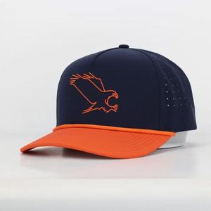 Gorra de Golf con Logotipo Bordado Personalizado, Orificio Cortado con Láser, Gorra de Cuerda de Dos Colores, Estructurada, Impermeable, de Alta Calidad, Gorra Trucker de 5 Paneles - Product Image 1