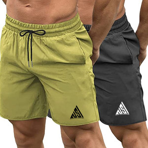 Pantalones cortos para correr para hombre, pantalones cortos deportivos con bolsillos y cremallera, Focus Olive - Product Image 1