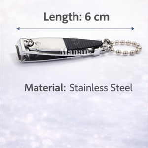 Coupe-ongles professionnel en acier inoxydable noir, mini coupe-ongles porte-clés, lime à ongles, outil de manucure et pédicure, large - Product Image 3