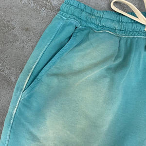 Acid Wash nueva moda 2024 pantalones cortos personalizados para hombre estampado algodón polar gris sudor pantalones cortos ropa de calle pantalones cortos hombres lavado ácido - Product Image 6