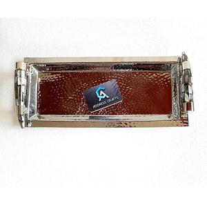 ถาดเสิร์ฟสแตนเลสขายดี พร้อมหูจับ MOP สำหรับใช้ในบ้าน โรงแรม ถาดเก็บของ สำหรับห้องนั่งเล่นหรูหรา ถาดอาหารเช้า - Product Image 1