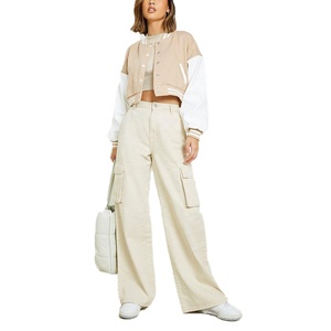 OEM de alta calidad Chenille bordado Bomber Letterman Crop Applique hombres Universidad personalizada béisbol Jersey Boxy Fit soporte de invierno - Product Image 1