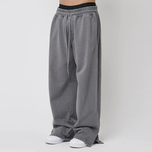 กางเกง2024สำหรับผู้ชายกางเกงวอร์มบุขนแกะ360ก. มี14สีเชือกต่ำเชือกรัดกลางย้อมสีธรรมดา - Product Image 4
