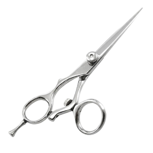 Ciseaux de coiffure professionnels, acier inoxydable, pour droitiers, manche long, ciseaux de barbier, fabriqués au Pakistan - Product Image 1