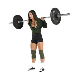 Top corto de lona informal de talla XS para mujer, sudadera de invierno de Punto ligero, soporte de alto impacto, servicios OEM impresos personalizados - Product Image 3