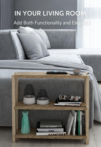 3-Tier Wooden Shelf <b>Unit</b> Multi-Purpose Bathroom & <b>Kitchen</b> Shelf Decorative Organizer - Product Image 4