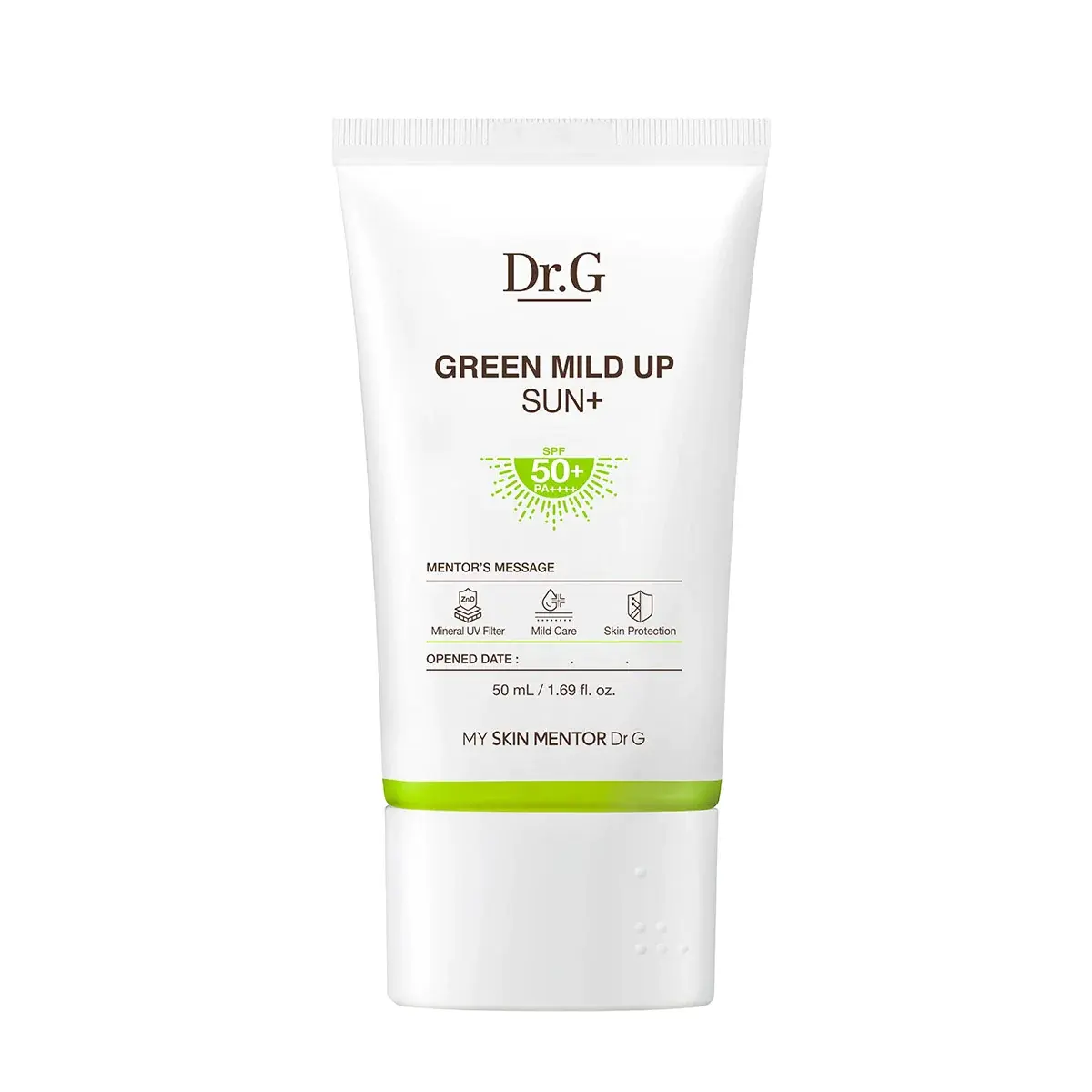 Dr.G Crème solaire coréenne Soins de la peau en gros Vert Doux Soleil + SPF50 + PA ++++ 50ml