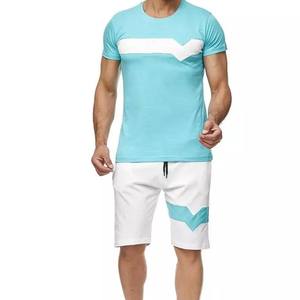 ชุดเสื้อยืดเย็บแบบสั้นสำหรับผู้ชายชุดสั้นแบบกำหนดเองป้องกันรอยยับระบายอากาศ - Product Image 1