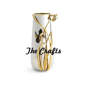 แจกันดอกไม้โลหะสีทองดีไซน์เนอร์พร้อมคุณภาพแจกันดอกไม้ประดับในร่ม - Product Image 6