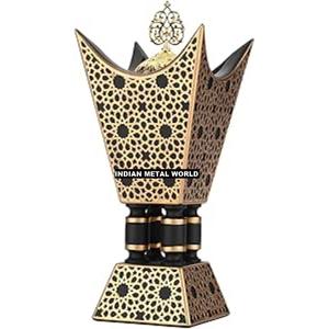 Quemador de incienso Mabkhara de Metal dorado Soporte de incienso de fragancia atractiva para bodas y fiestas Difusor de aromaterapia - Product Image 3