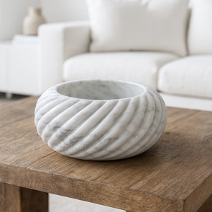 ชามผลไม้หินอ่อนขนาดเล็กเป็นมิตรต่อสิ่งแวดล้อมทำด้วยมือหรูหราสำหรับตกแต่งบ้านของขวัญขึ้นบ้านใหม่และงานแต่งงาน - Product Image 4