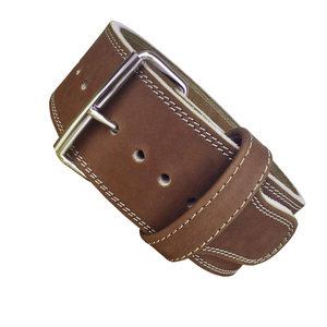 Selling Protect Body Gym Fitness Waist Brown Color <b>Back</b> <b>Support</b> Belt Power Weightlifting Leather Belt - Product Image 6