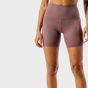 Hottest Sale Women's Polyester/Spandex Solid Color Fitted <b>Yoga</b> <b>Shorts</b> Flexible Bottom Mid Waist Customized Eco-Friendly - Product Image 4