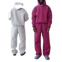Conjuntos de Sudadera y Pantalón de Chándal Personalizados para Hombre, 500 g/m², Algodón/Poliéster, Corte Regular, Sudadera con Capucha de Forro Polar, Estilo Urbano, Diseño 2 en 1 para Otoño