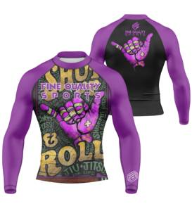 Ventes en gros de t-shirts de compression BJJ personnalisés - Impression par sublimation intégrale Rash Guards BJJ Nogi - Vêtements de combat respirants - Product Image 1