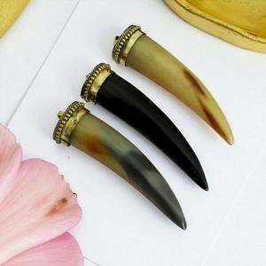 Collier pendentif en corne de buffle, bijoux tribaux naturels et durables pour femmes, haute qualité - Product Image 4