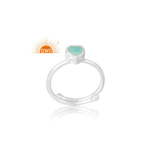 Anillo de piedras preciosas de amazonita Natural de Plata de Ley 925 más vendido, joyería personalizada para mujer, regalo para ella - Product Image 1